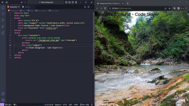 How to add background video in HTML CSS | Easy step by step tutorial смотреть онлайн