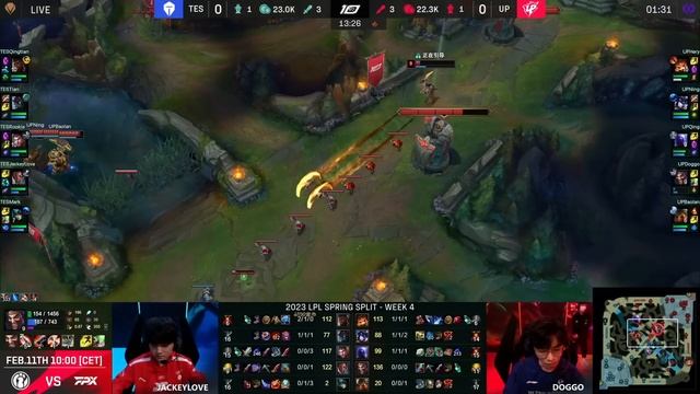 TES vs UP - Game 1 | Week 4 Day 5 LPL Spring 2023 | Top Esports vs Ultra Prime G1 смотреть онлайн