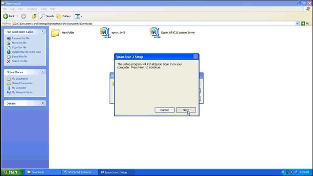 Epson WF 4720 ,Scanner Driver Setup смотреть онлайн