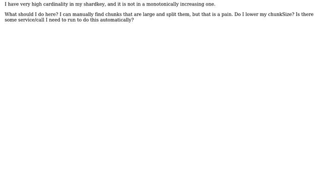 Mongo large chunks will not split смотреть онлайн