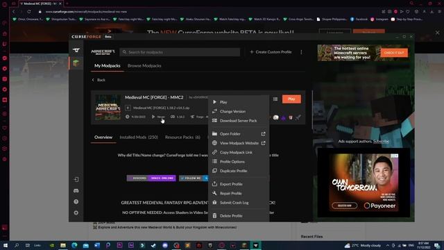 TUTORIAL HOW TO INSTALL MEDIEVAL MC 1.18 FORGE IN TLAUNCHER (CAN BE USED IN SERVER) смотреть онлайн