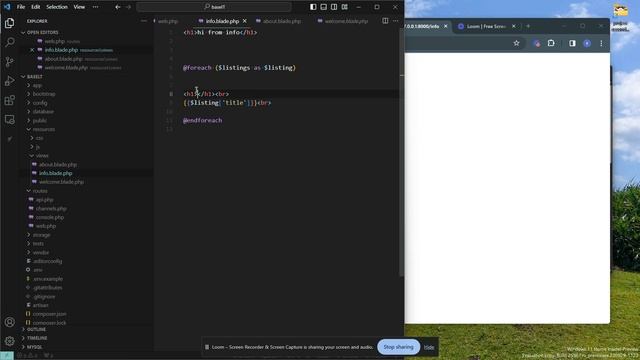 Laravel, getting (hardcoded) data from Route by using foreach and get this back to views смотреть онлайн
