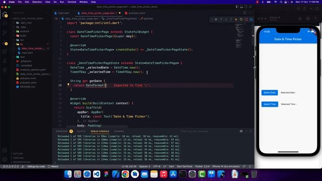 16.Date & Time Picker in Flutter | Tamil | VinothVino смотреть онлайн