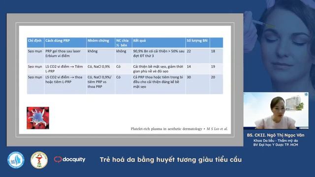 [DA LIỄU 2023] TRẺ HÓA BẰNG HUYẾT TƯƠNG GIÀU TIỂU CẦU смотреть онлайн