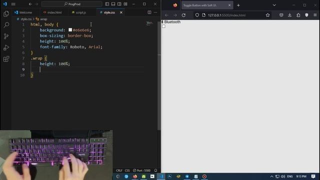 Creating a Soft UI Toggle Button with HTML CSS and JavaScript смотреть онлайн