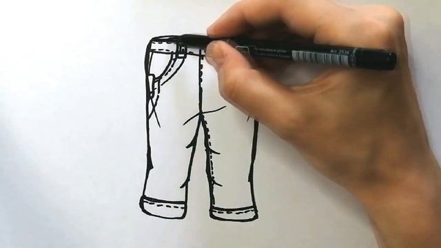 Как нарисовать ШТАНЫ / Рисуем штаны легко и просто / How to Draw PANTS смотреть онлайн