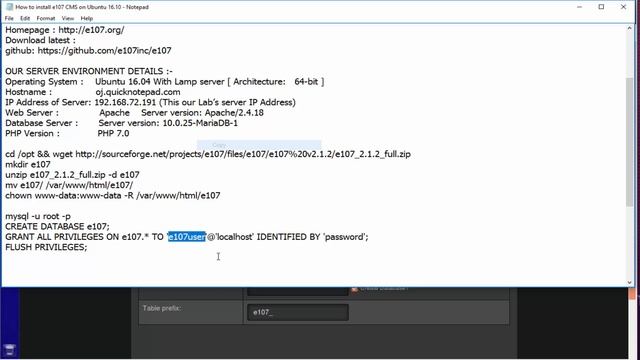 How to install e107 CMS on Ubuntu 16 смотреть онлайн