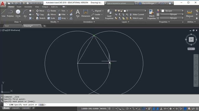 How to draw an Equilateral Triangle. смотреть онлайн