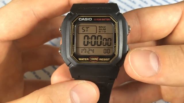 Обзор наручных часов Casio W-800HG-9A - видео обзор от Watch-Forum.RU смотреть онлайн