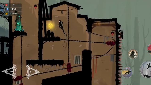 #Ninja Arashi 2 | Level 53 |How to use Artifacts with enemy & No death | смотреть онлайн