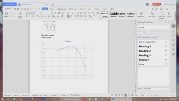 Graph making In WPS , DOCx file