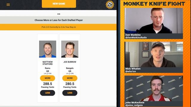 Bengals-Rams DFS Picks | Monkey Knife Fight смотреть онлайн