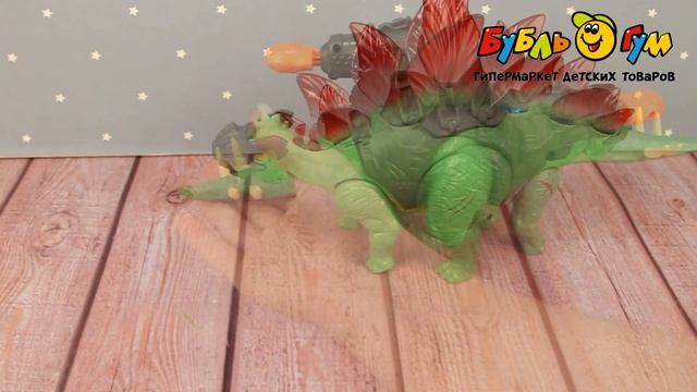 Стегозавр Robo Alive Dino Wars на батарейках световые и звуковые эффекты смотреть онлайн