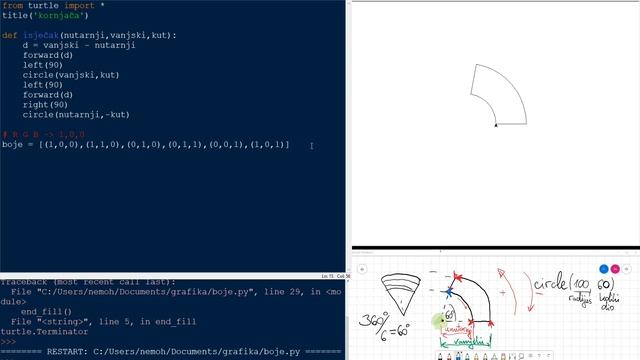 Python grafika - primjer koluta s bojama смотреть онлайн
