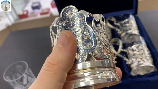 Кубачинские серебряные подстаканники "Прибой" (english subtitles) смотреть онлайн