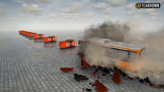 Teardown BUS vs BeamNG BUS vs Brick Rigs BUS смотреть онлайн