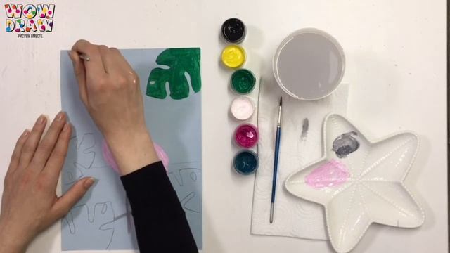 Рисуем Фламинго, как нарисовать Фламинго? Онлайн школа рисования WOW DRAW смотреть онлайн