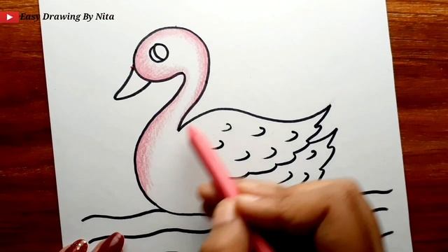Duck Drawing Easy || How to Draw Duck Step by Step || Duck Scenery Drawing for Beginners.. смотреть онлайн