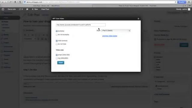 WP Tube Style plugin video demo смотреть онлайн