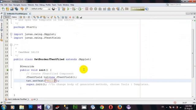 How to Set Border JTextfield using Java Applet and AWT in Netbeans смотреть онлайн
