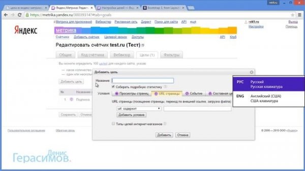 Яндекс.Метрика и настройка целей