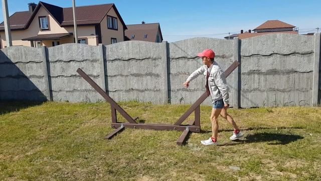 Как сделать стойку для гамака/САДОВАЯ МЕБЕЛЬ/СТОЙКА ДЛЯ ГАМАКА. смотреть онлайн