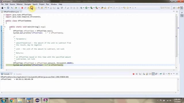 How to subtract hour from time using minus method which accepts long and temporal unit of OffsetTim смотреть онлайн