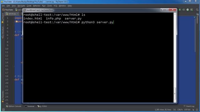 Python Reverse Shell Tutorial - 6 - Final Program on a Live Server смотреть онлайн