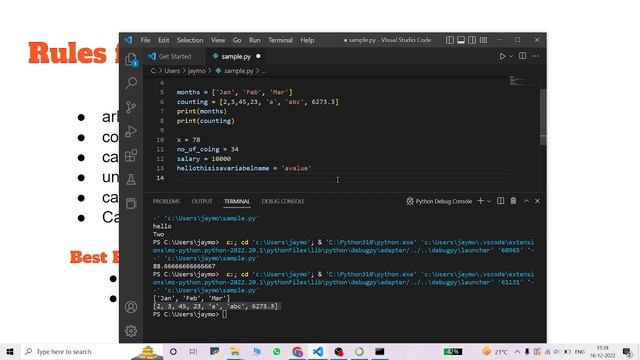 Variables in python in Hindi смотреть онлайн