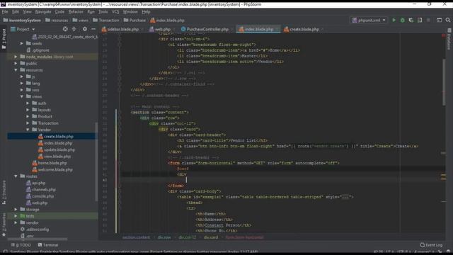 Laravel 6 tutorial 11 Purchase Order Create Controller Modals and Database Migration смотреть онлайн