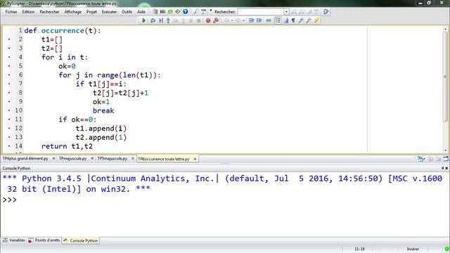 Python #65 "A VOUS DE JOUER" TP6 Nombre d'occurrences de toutes les lettres différentes d'un texte смотреть онлайн
