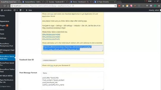 Premium AccessPress Social Autopost - How to Configure Facebook API | WordPress Tutorial смотреть онлайн