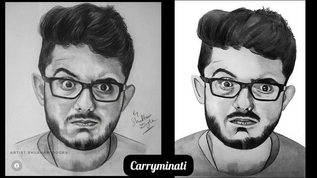 Shubham Dogra arts and my arts || comparison video || indian cricket team sketch |#video #art смотреть онлайн