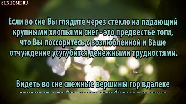К чему снится Снег сонник, толкование сна смотреть онлайн