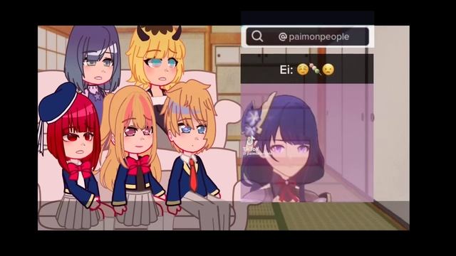 Oshi No Ko React To Ai As Raiden Ei || Grv