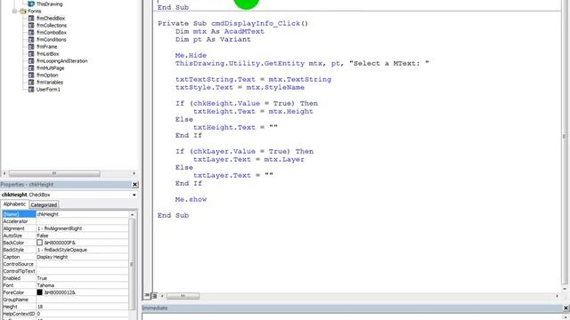 AutoCAD VBA Programming - Section 5-05 Checkbox Control смотреть онлайн