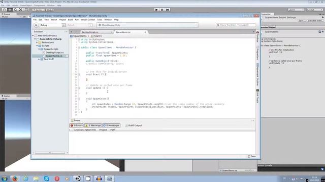 Unity 5 Tutorial: Spawn Random Objects at Random Positions C# смотреть онлайн