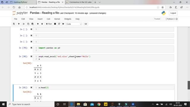 Pandas Tutorial - 3 | Reading Excel file | 2020 смотреть онлайн