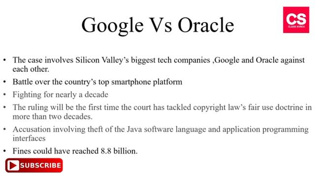A PPT Of Copyright Infringement On Google VS Oracle-Class Series смотреть онлайн