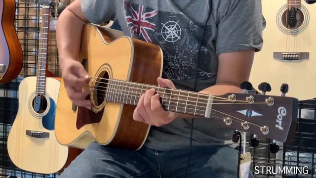 CORT L100C Acoustic Guitar Sound Test (No effect!) смотреть онлайн