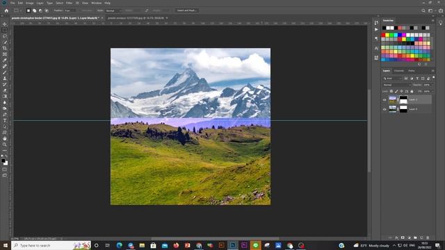 របៀបកាត់រូបបញ្ចូលគ្នា Auto Blend layer in photoshop | ep 5 смотреть онлайн