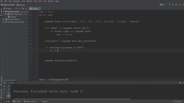 Pygame Tutorial - Part 2 - Movement with Key-Press смотреть онлайн