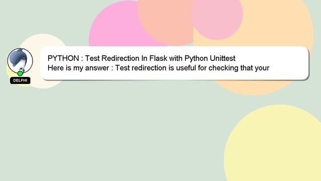 PYTHON : Test Redirection In Flask with Python Unittest смотреть онлайн
