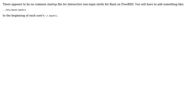 System-wide bashrc on FreeBSD (5 Solutions!!) смотреть онлайн