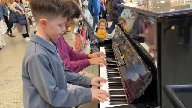 This 9 year old kid can play rush E!? (Rush E piano duet) смотреть онлайн