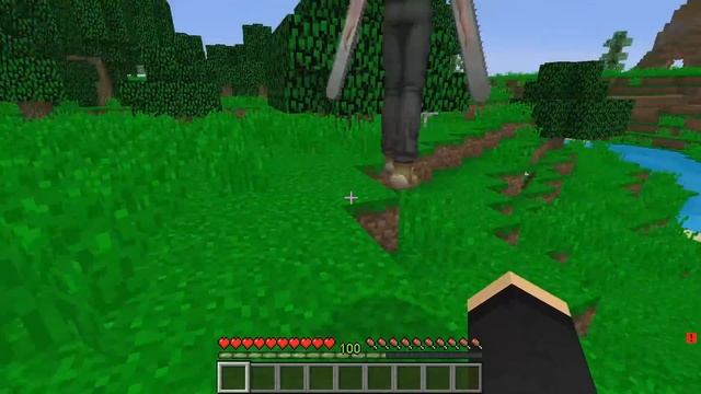 МЫ ПРИРУЧИЛИ МАЛЕНЬКОГО ЧЕЛОВЕКА БЕНЗОПИЛУ В МАЙНКРАФТ! ЕНОТИК BABY CHAINSAW MAN MINECRAFT смотреть онлайн