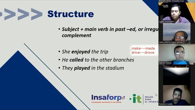 Inglés Corporativo-30-09-2022-Simple past statements and yes no questions смотреть онлайн