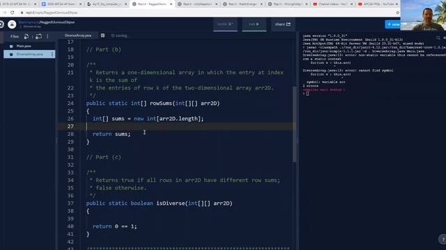 2015 APCS FRQ #1 смотреть онлайн