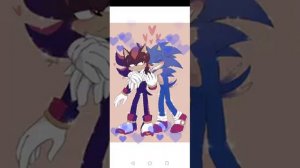 Соник и Шедоу//любовь и шип//💙🖤❤️