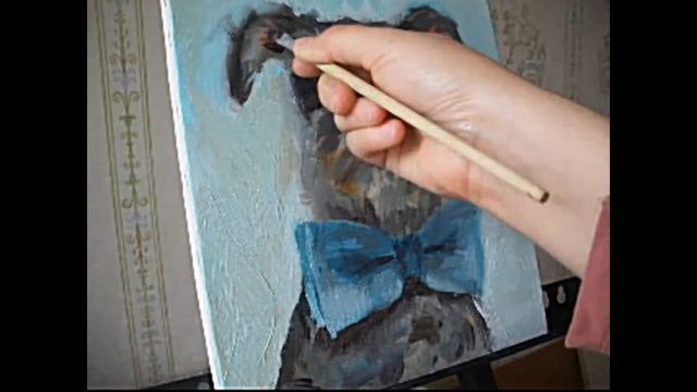 Портрет собаки. Процесс создания картины. Dog Portrait. Painting process смотреть онлайн